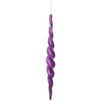 Vickerman 14.6" Plum Shiny Spiral Icicle Ornament (2 pack)