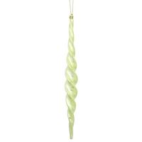 Vickerman 14.6" Celadon Shiny Spiral Icicle Ornament (2 pack)