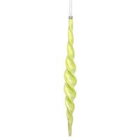 Vickerman 14.6" Lime Shiny Spiral Icicle Ornament (2 pack)