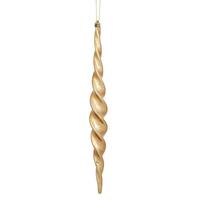 Vickerman 14.6" Mocha Shiny Spiral Icicle Ornament (2 pack)