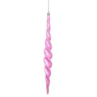Vickerman 14.6" Pink Shiny Spiral Icicle Ornament (2 pack)