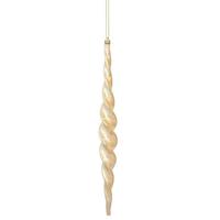 Vickerman 14.6" Cafe Latte Shiny Spiral Icicle Ornament (2 pack)