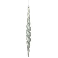 Vickerman 14.6" Pewter Shiny Spiral Icicle Ornament (2 pack)