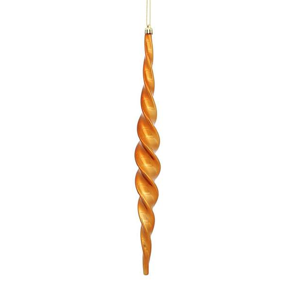 14.6" Copper Shiny Spiral Icicle Ornament (2 pack)