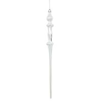 Vickerman 15.7" Silver Shiny Icicle Ornament (3 pack)