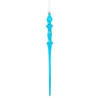 Vickerman 15.7" Turquoise Shiny Icicle Ornament (3 pack)