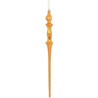 Vickerman 15.7" Burnished Orange Shiny Icicle Ornament (3 pack)