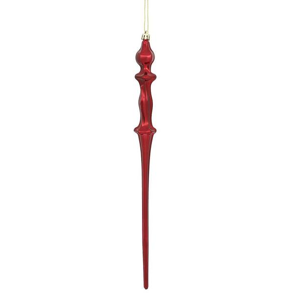 15.7" Wine Shiny Icicle Ornament (3 pack)