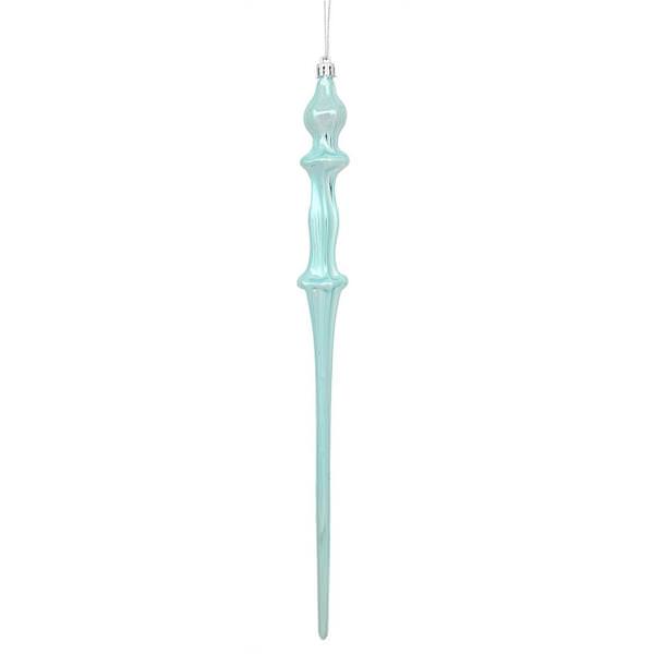 15.7" Baby Blue Shiny Icicle Ornament (3 pack)