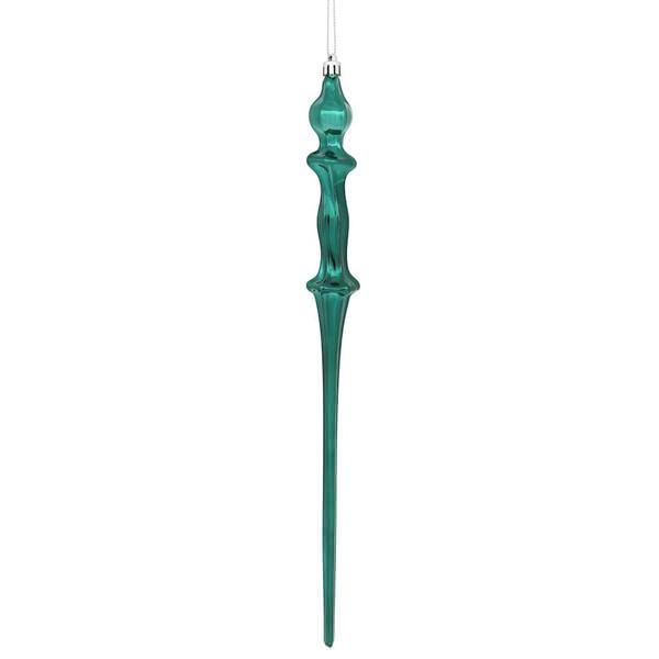 15.7"  Sea Blue Shiny Icicle Ornament (3 pack)