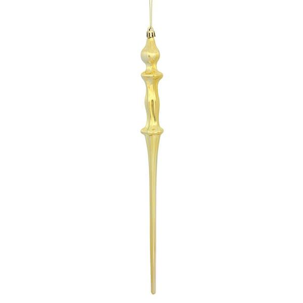 15.7"  Gold Shiny Icicle Ornament (3 pack)