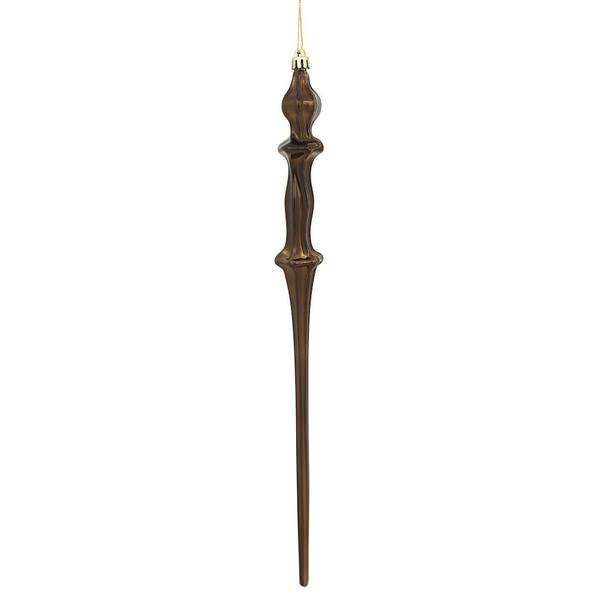 15.7"  Chocolate Shiny Icicle Ornament (3 pack)