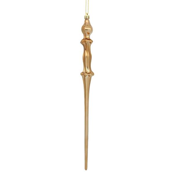 15.7"  Mocha Shiny Icicle Ornament (3 pack)