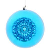 Vickerman 4.75" Blue Shiny Star Brite Ball Ornament (4 pack)