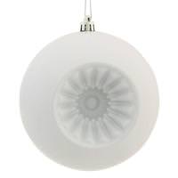 Vickerman 4.75" White Shiny Star Brite Ball Ornament (4 pack)