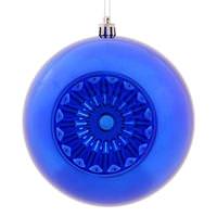 Vickerman 4.75" Cobalt Blue Shiny Star Brite Ball Ornament (4 pack)