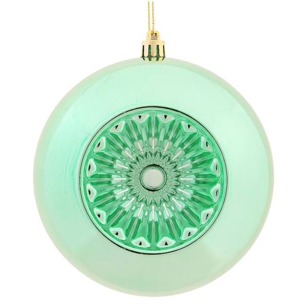 4.75" Seafoam Shiny Star Brite Ball Ornament (4 pack)