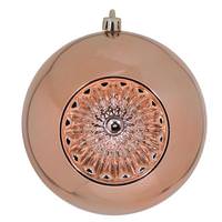 Vickerman 4.75" Rose Gold Shiny Star Brite Ball Ornament (4 pack)