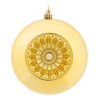 Vickerman 4.75" Gold Shiny Star Brite Ball Ornament (4 pack)