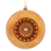 Vickerman 4.75" Mocha Shiny Star Brite Ball Ornament (4 pack)