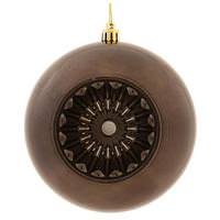 Vickerman 4.75" Gunmetal Shiny Star Brite Ball Ornament (4 pack)