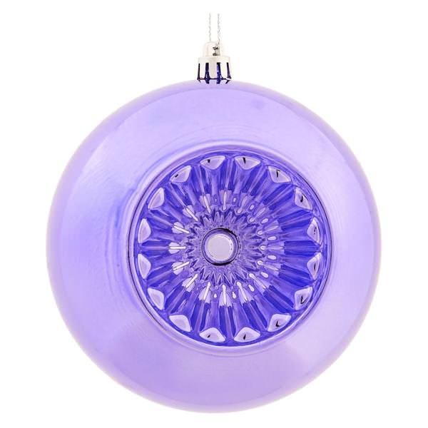 4.75" Lavender Shiny Star Brite Ball Ornament (4 pack)
