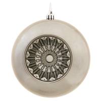Vickerman 4.75" Pewter Shiny Star Brite Ball Ornament (4 pack)