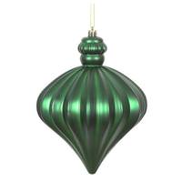 Vickerman 6" Emerald Matte Onion Drop Ornament (4 pack)