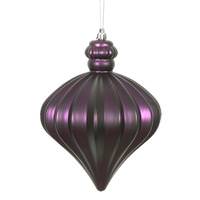 View 6" Plum Matte Onion Drop Ornament (4 pack)