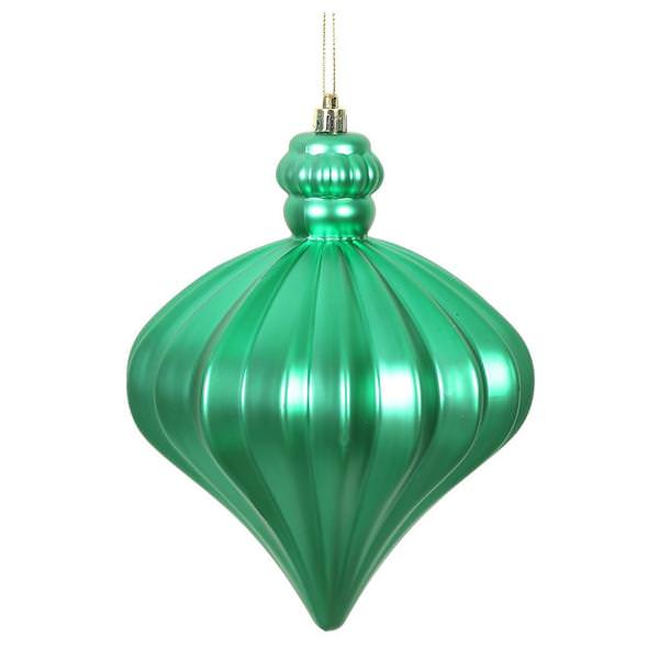 6" Seafoam Matte Onion Drop Ornament (4 pack)