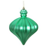Vickerman 6" Seafoam Matte Onion Drop Ornament (4 pack)