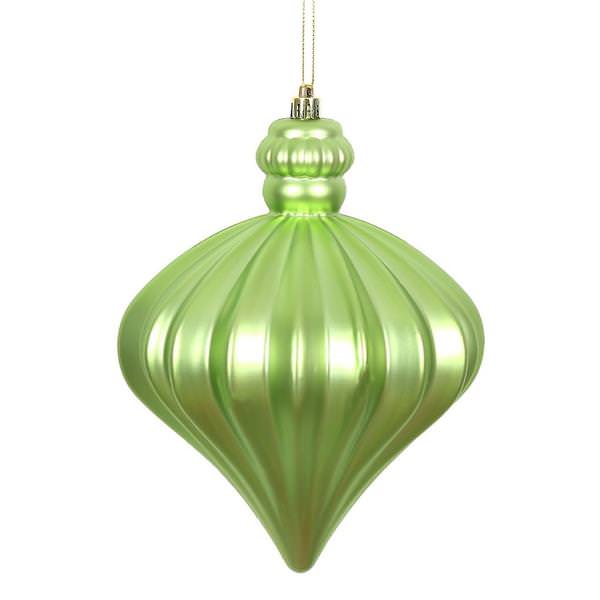 6" Celadon Matte Onion Drop Ornament (4 pack)