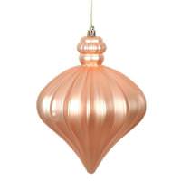 Vickerman 6" Rose Gold Matte Onion Drop Ornament (4 pack)
