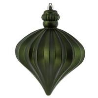 View 6" Moss Green Matte Onion Drop Ornament (4 pack)