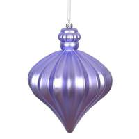 Vickerman 6" Lavender Matte Onion Drop Ornament (4 pack)