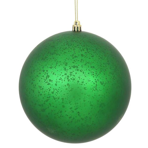 4" Green Matte Mercury Ball Ornament (6 pack)