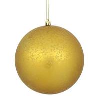 Vickerman 4" Gold Matte Mercury Ball Ornament (6 pack)