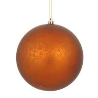 View 4" Copper Matte Mercury Ball Ornament (6 pack)