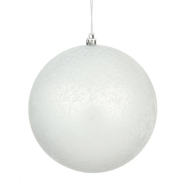 6" Silver Matte Mercury Ball Ornament (4 pack)