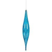 Vickerman 13" Blue Mercury Finish Rain Drop Ornament (2 pack)