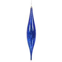 Vickerman 13" Cobalt Blue Mercury Finish Rain Drop Ornament (2 pack)