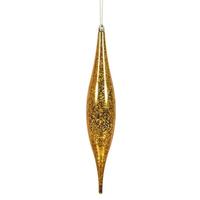 Vickerman 13" Antique Gold Mercury Finish Rain Drop Ornament (2 pack)