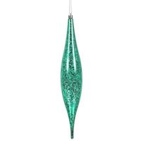 Vickerman 13" Teal Mercury Finish Rain Drop Ornament (2 pack)