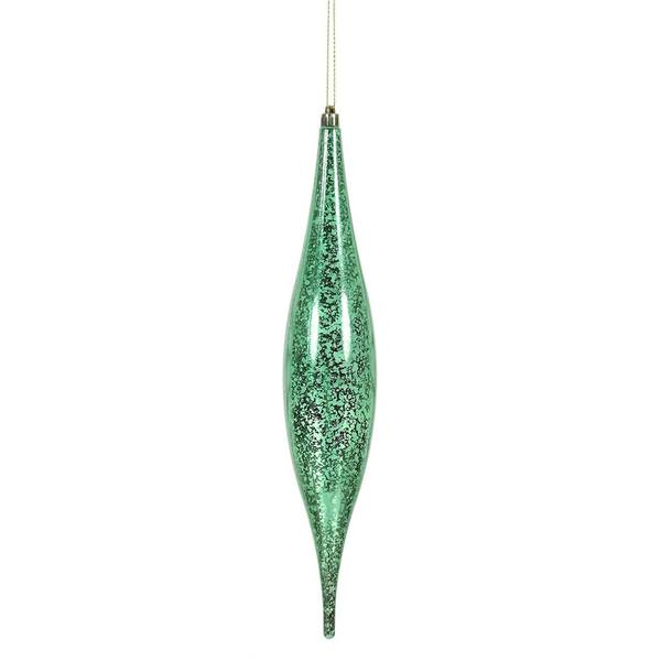 13" Seafoam Mercury Finish Rain Drop Ornament (2 pack)