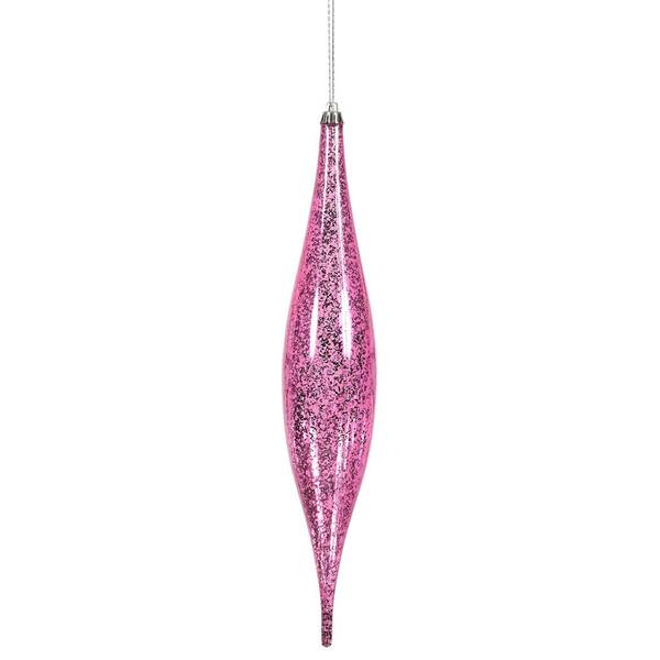 13" Mauve Mercury Finish Rain Drop Ornament (2 pack)