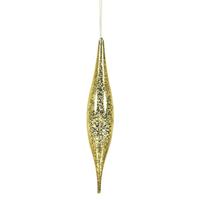 Vickerman 13" Gold Mercury Finish Rain Drop Ornament (2 pack)