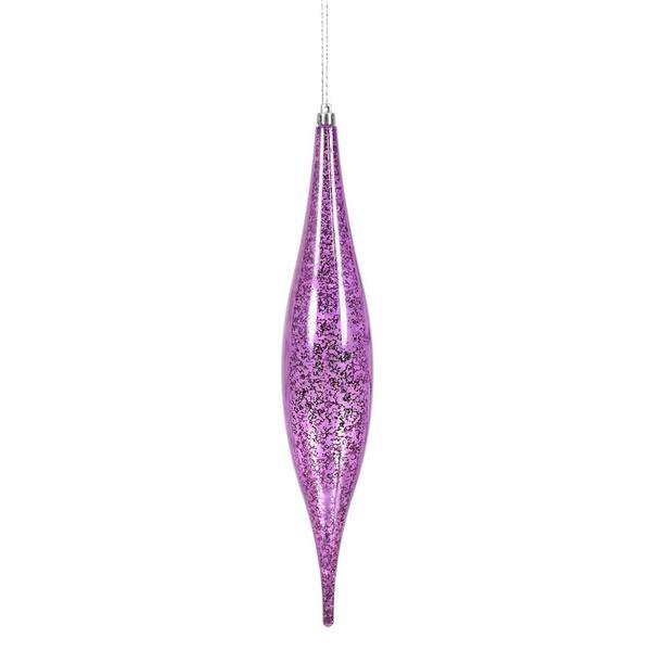 13" Orchid Mercury Finish Rain Drop Ornament (2 pack)