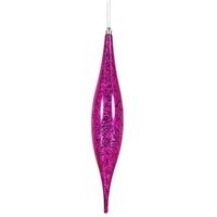 Vickerman 13" Fuchsia Mercury Finish Rain Drop Ornament (2 pack)