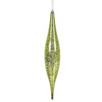 Vickerman 13" Lime Mercury Finish Rain Drop Ornament (2 pack)