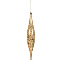 Vickerman 13" Cafe Latte Mercury Finish Rain Drop Ornament (2 pack)